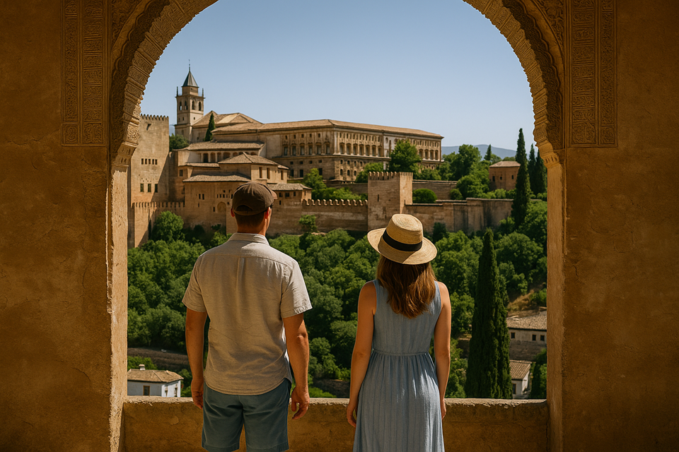 Dress Code for Alhambra - Kledingvoorschrift voor het Alhambra - Kleiderordnung für die Alhambra - Código de vestimenta para la Alhambra - code vestimentaire pour l'Alhambra - Codice di abbigliamento per l'Alhambra - グラナダのアルハンブラ宮殿のドレスコード